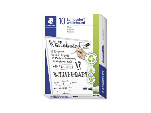 Whiteboardpenn Lumocolor 2,0Mm Sort (10 stk)