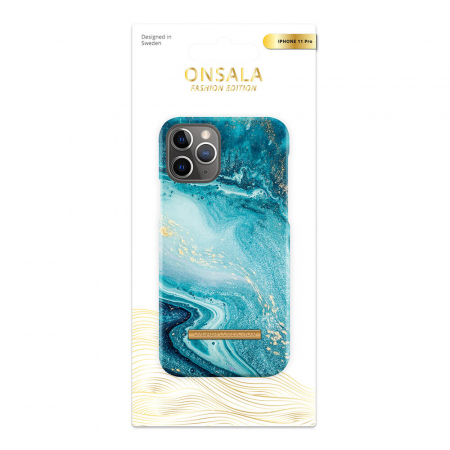 ONSALA COLLECTION Mobildeksel Soft Blue Sea Marble iPhone 11 Pro