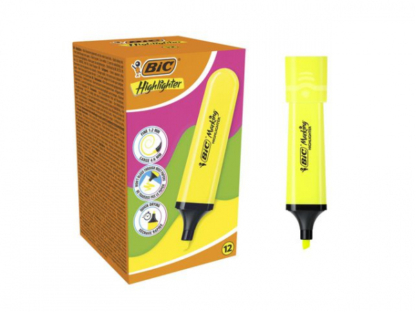 Tekstmarker Bic Brite Liner Gul