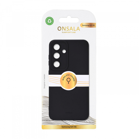 ONSALA Back Silicone Touch Recycled Samsung S25 5G Black