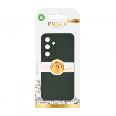 ONSALA Back Silicone Touch Recycled Samsung S25 5G Olive Green