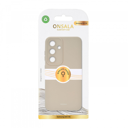 ONSALA Back Silicone Touch Recycled Samsung S25 5G Concrete