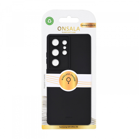 ONSALA Back Silicone Touch Recycled Samsung S25 Ultra 5G Black