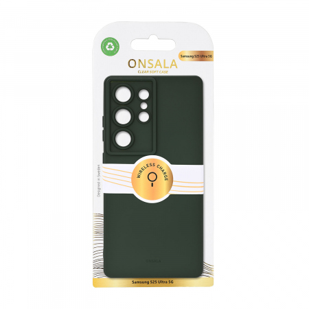 ONSALA Back Silicone Touch Recycled Samsung S25 Ultra 5G Olive Green